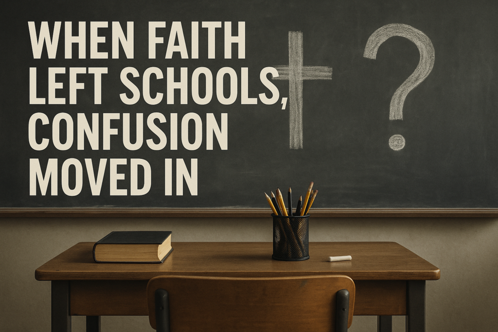 A dark classroom due to lack of good education