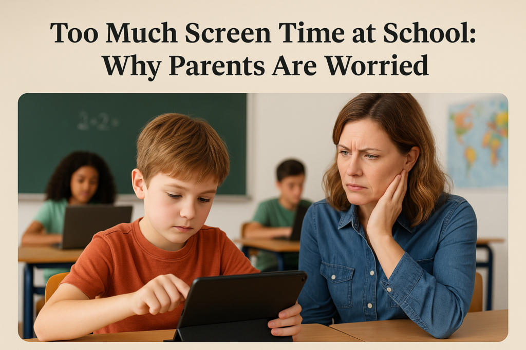 Parents are worried about screen time at schools